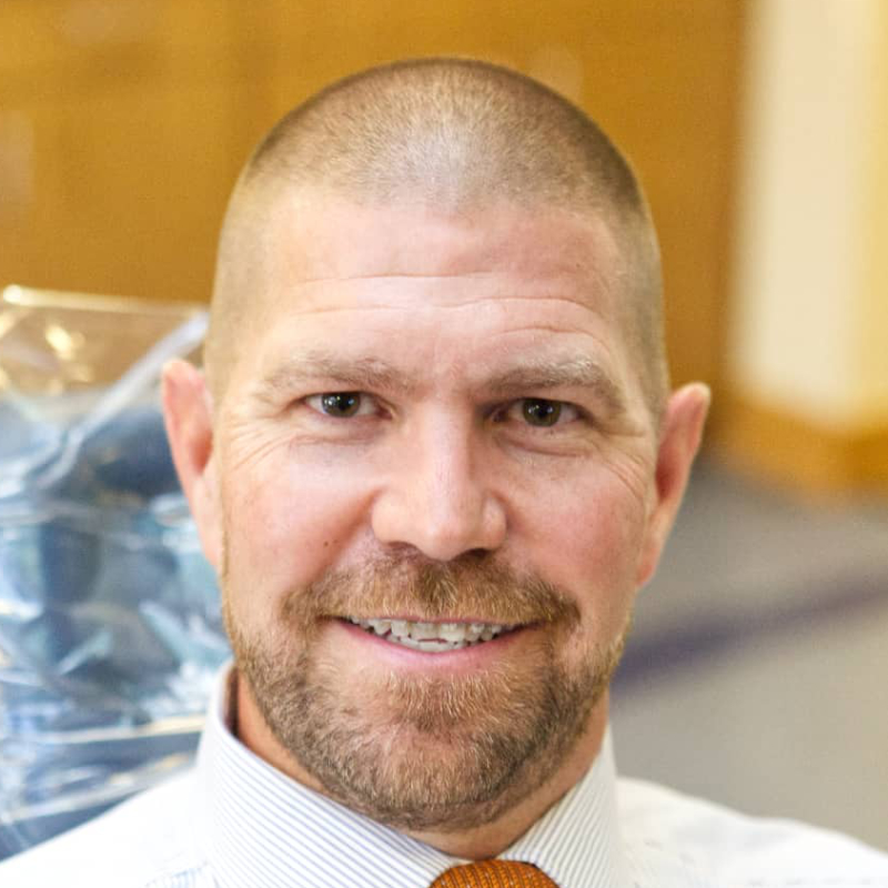 clear braces on patient